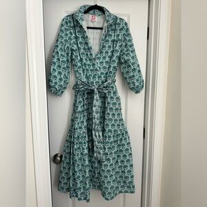 Victoria Dunn Collared Block Print Dress